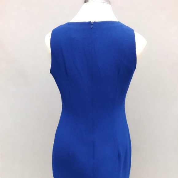 R&M Richards Karen Kwong Separates Sleeveless Blue Bodycon Dress NWT Size 14 - Picture 4 of 6